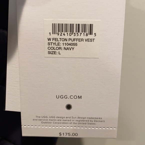 NEW Ugg Women’s Puffer Navy Vest - Picture 5 of 8